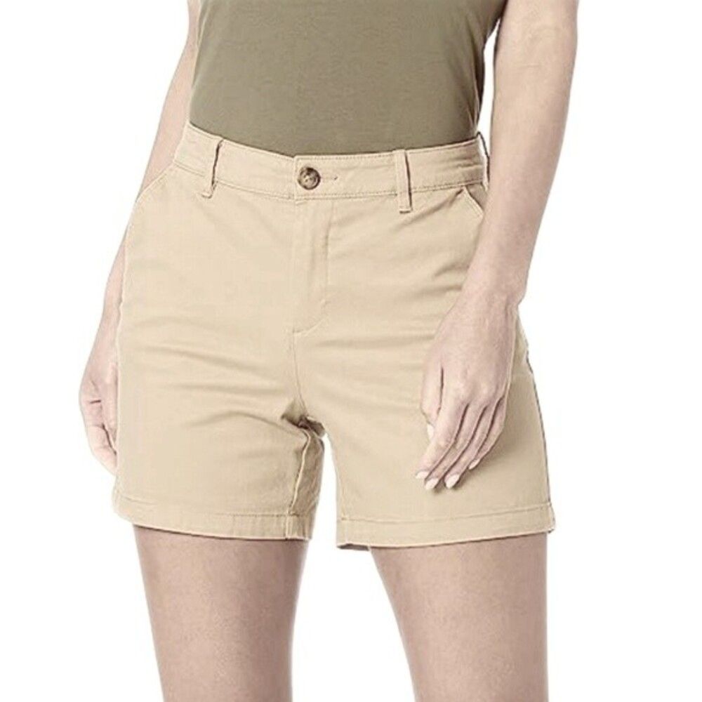 5/$55 American Bazi high rise color shorts - khaki - cotton blend - NWT - 2X